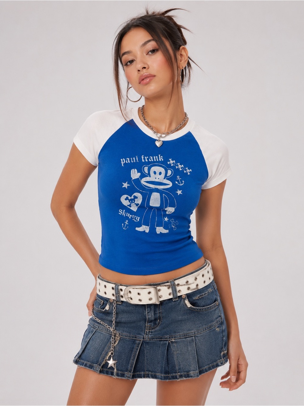 New Paul Frank Raglan Baby Tee Shirt